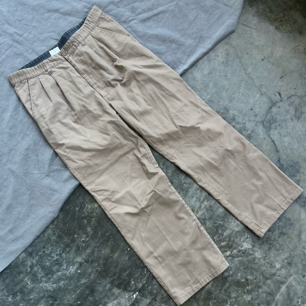 Celana Chino Coklat Susu Second original