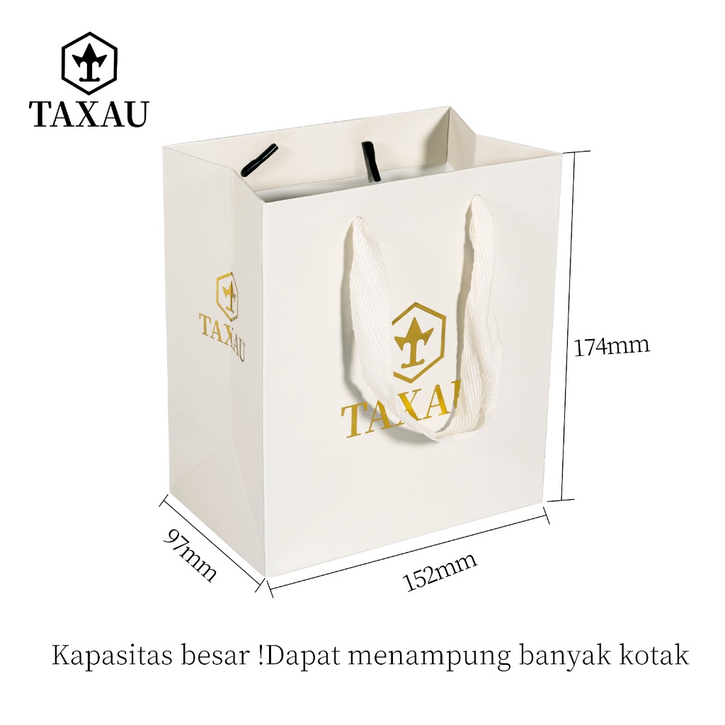 

TAXAU Tas Tangan Mode kecenderungan Mewah Dengan Kekerasan Putih Tinggi