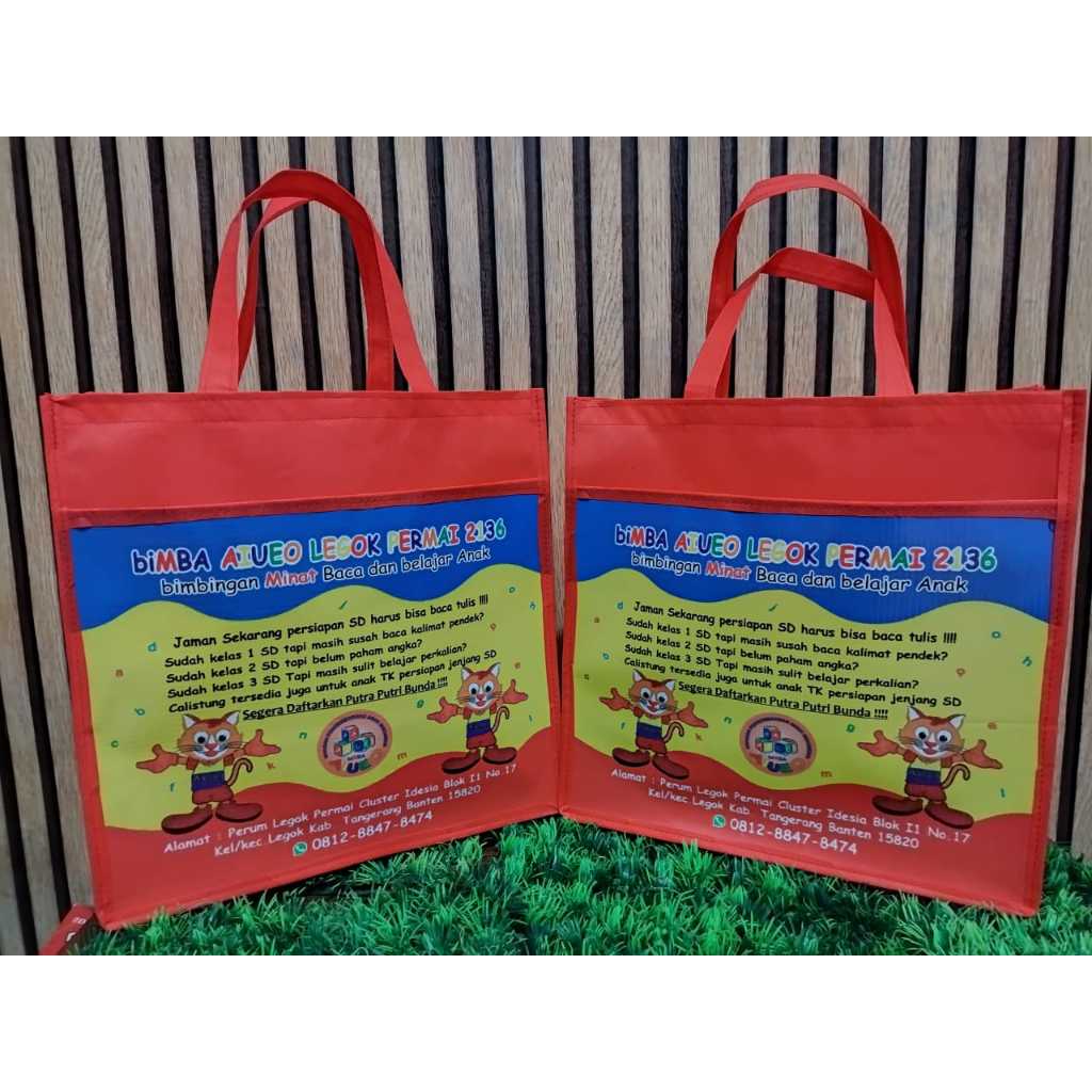 

TAS PROMOSI BIMBEL MODEL KANTONG DEPAN