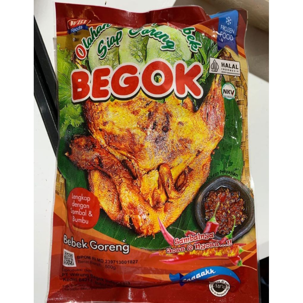 

WBI FOODS Bebek Goreng / Bakar plus bumbu dan sambal 500gr