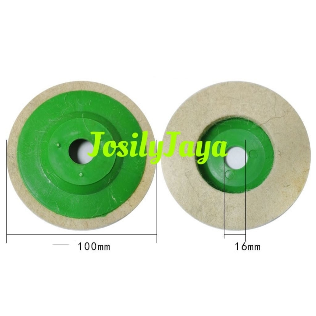 Wool Poles HIJAU/Mata Gerinda Poles Wool 4inch polishing wool HIJAU