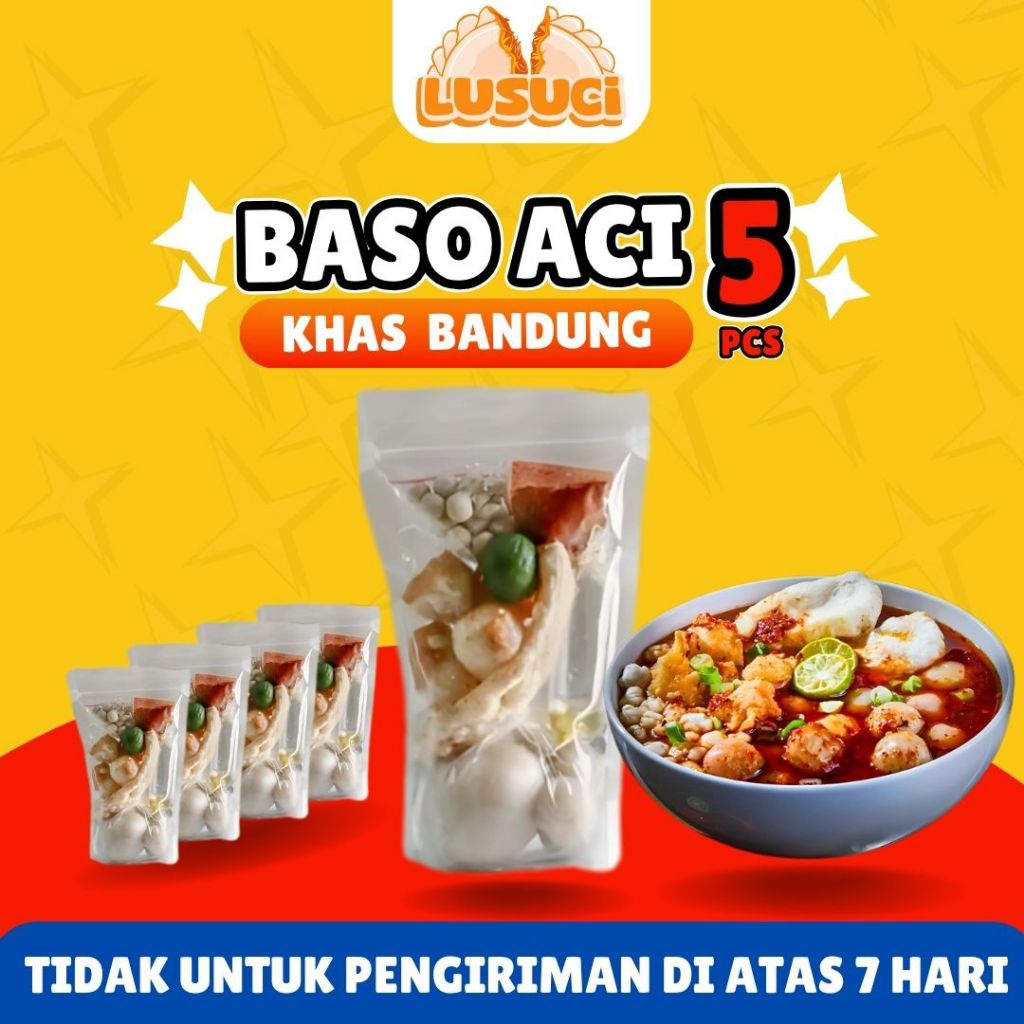 

Baso Aci Isi 5 pcs Pedas Gurih | Camilan Kuah Bandung | Lusuci.id