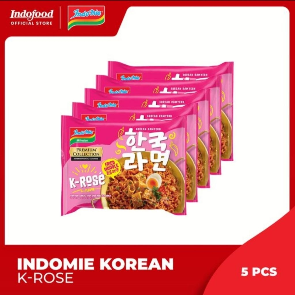 

5 PCS - Indomie Korean K-Rose 85 Gr
