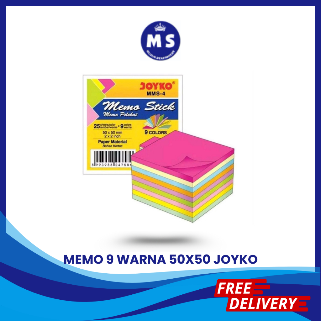 

MEMO STICK 9 WARNA 50X50 JOYKO
