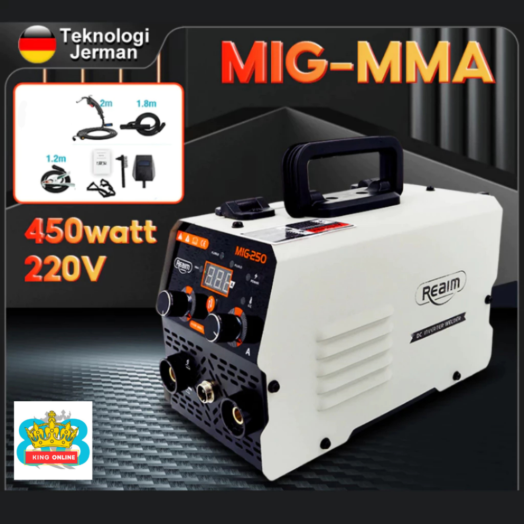 Reaim Mesin Las Mig 450 Watt - Las Listrik Welding Machine - Mesin Travo Las Listrik Inventer Model: