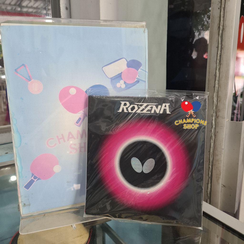CHAMPS Butterfly Rozena Karet Rubber Bet Bad Bed Bat Pingpong Table Tennis Tenis Meja