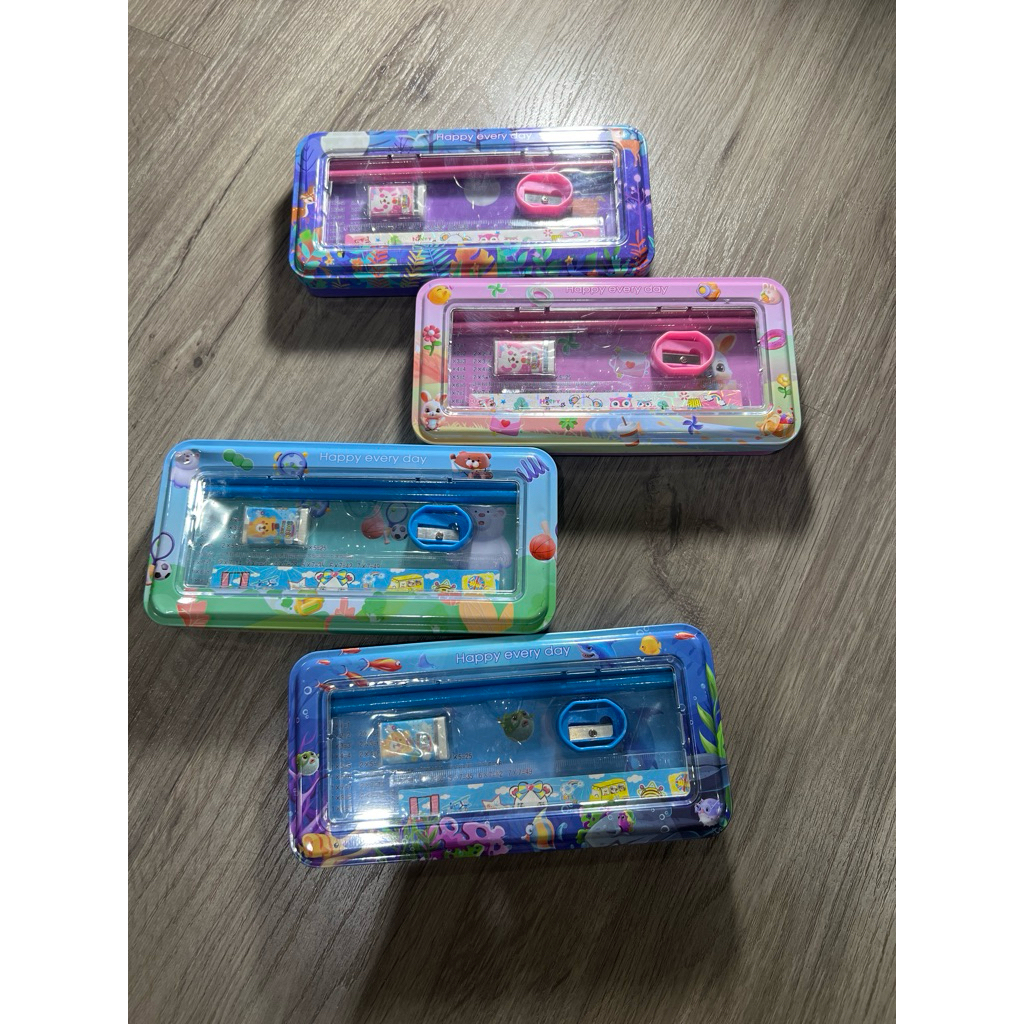 

kotak pensil kaleng set