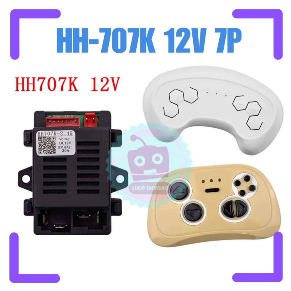 RECEIVER REMOT HH-707K-7P 12V MOBIL MAINAN AKI ANAK REMOT CONTROL MODUL PCB IC REMOT CONTROL MAINAN 