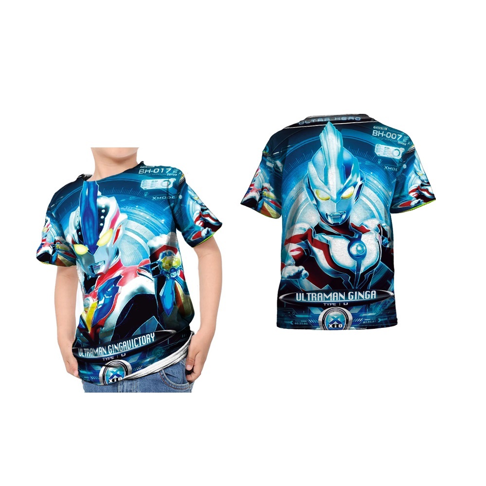 ULTRAMAN - X Pakaian Baju Kaos Anak Laki - Laki Printing FREE NAME