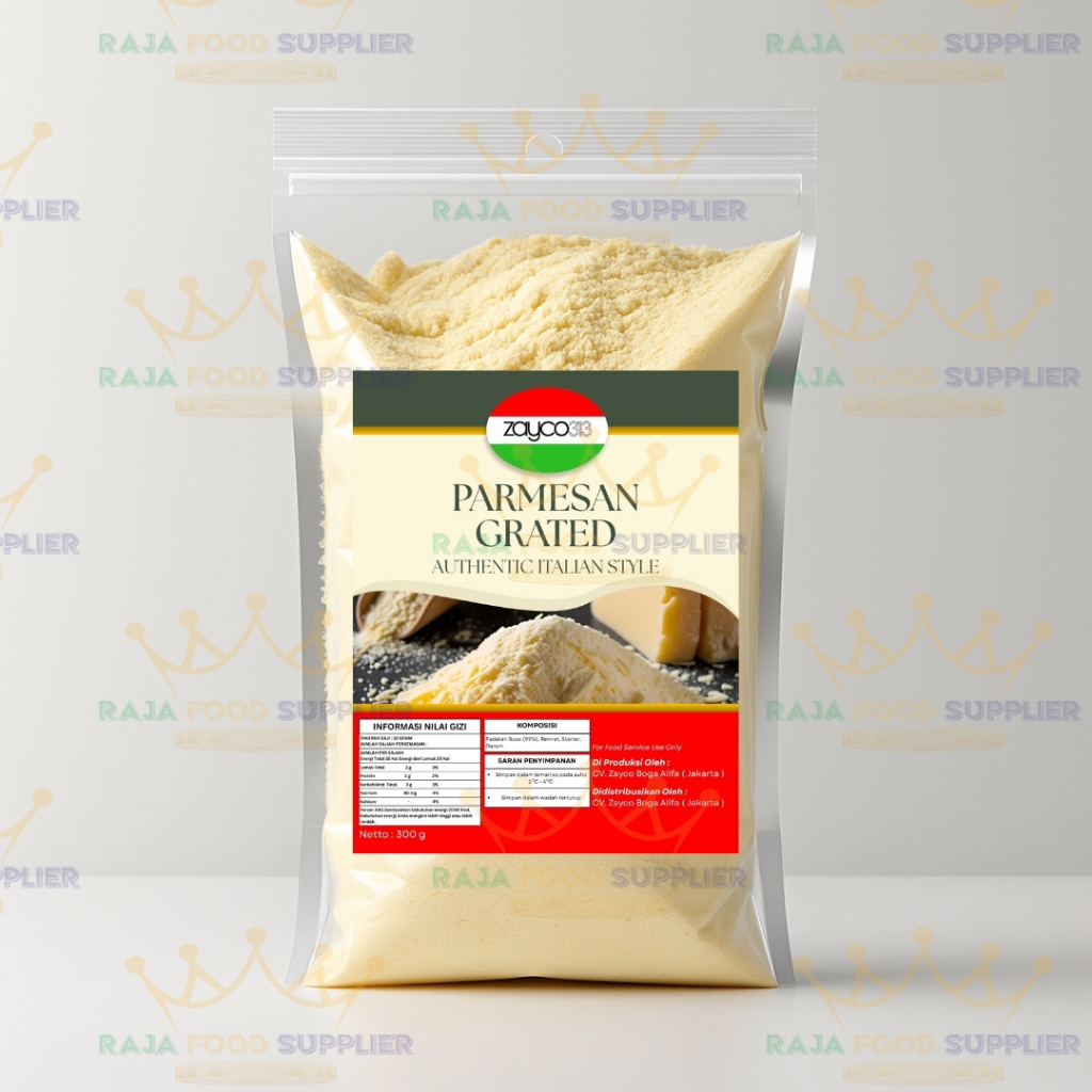 

Parmesan Bubuk 300 gr Zayco - Parmesan Grated Cheese