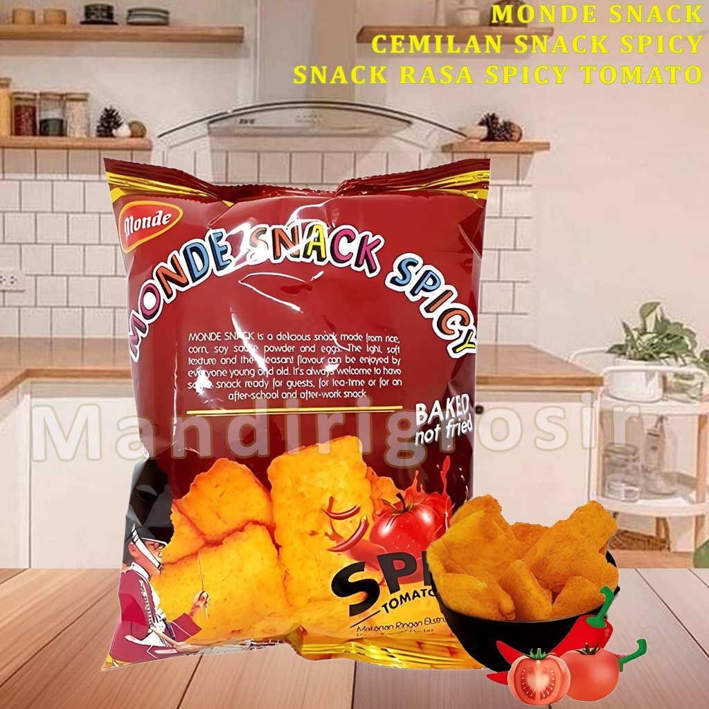 

Cemilan Snack Spicy * Monde Snack Gold Spicy * Snack Rasa Spicy Tomato * 60gr