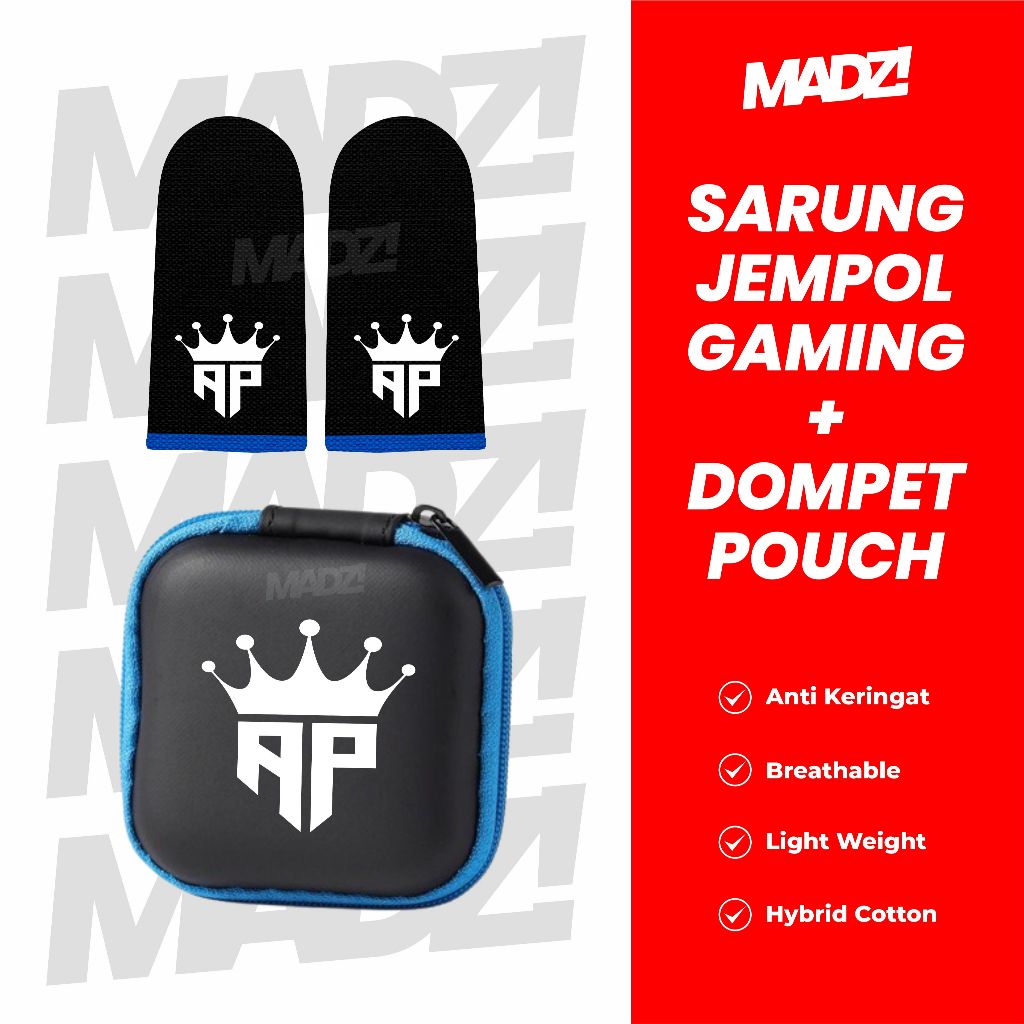 Sarung Jempol Gaming AP + Box Premium Anti keringat Super Responsif Ap King Andra Gz