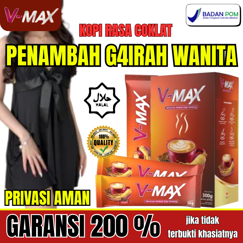 

V-MAX Kopi Rasa Coklat Minuman Penambah Stamina Wanita HALAL BPOM