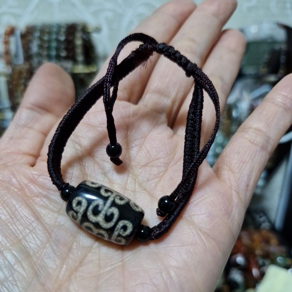 Gelang Tibetan Dzi bead Tali serut