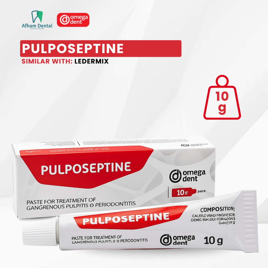 Omegadent Pulposeptine Pasta Gangrenous Pulpitis / Periodontis Granuloma / Ledermix