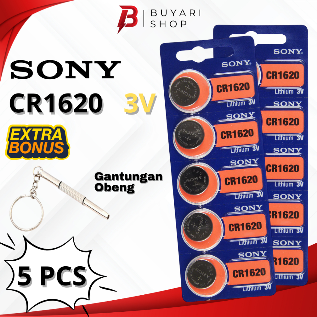 PALING MURAH Baterai Tongsis Bluetooth Yunteng 1620 CR1620 Original Sony Baterai Remot Remote Mobil 