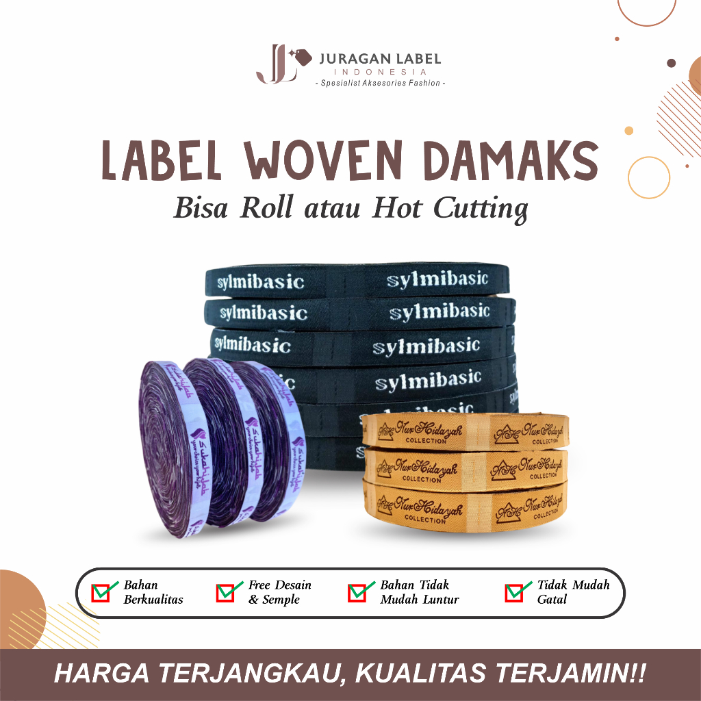 

Label baju/label woven/label termurah 100lusin 1200pcs