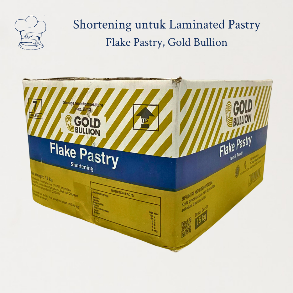 

Flake Pastry Gold Bullion 1kg – Shortening untuk Laminated Pastry
