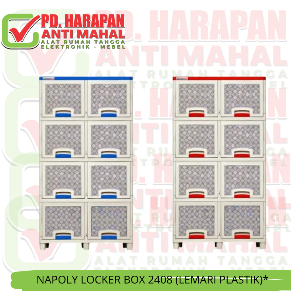 NAPOLY LOCKER BOX 2408 (LEMARI PLASTIK)*/ LEMARI  PLASTIK/ LOCKER BOX