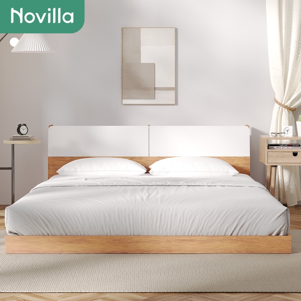 Novilla Classicbed Series Dipan Tempat Tidur Tatakan Divan Tempat Tidur Retro Walnut Penyimpanan Bed