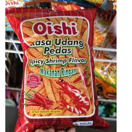 Oishi Snack Rasa Udang Pedas 60g