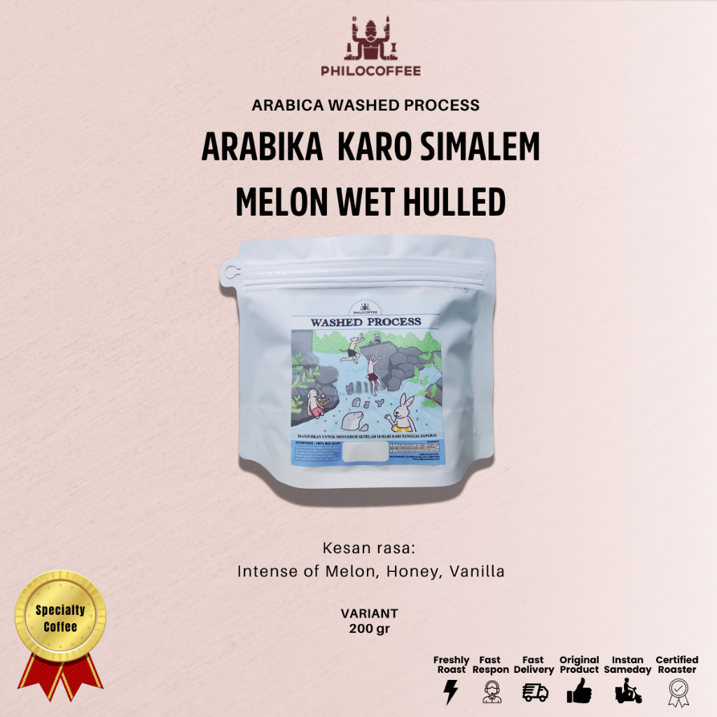 

Kopi Arabika Karo Simalem Melon Wet Hulled | Giling Basah - 200gr