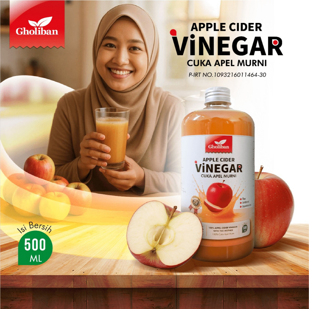 

Cuka Apel Murni Gholiban 500 ml | Cuka Apel Diet, Turunkan Kolesterol, Atasi Asam Lambung