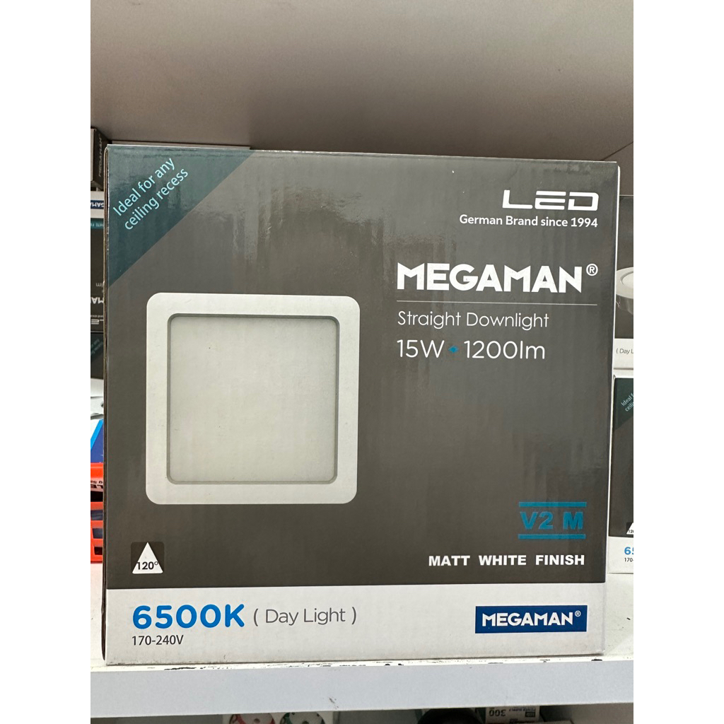 LAMPU PLAFOND LED OB SEGI MEGAMAN 15w V2 6500k cahaya putih
