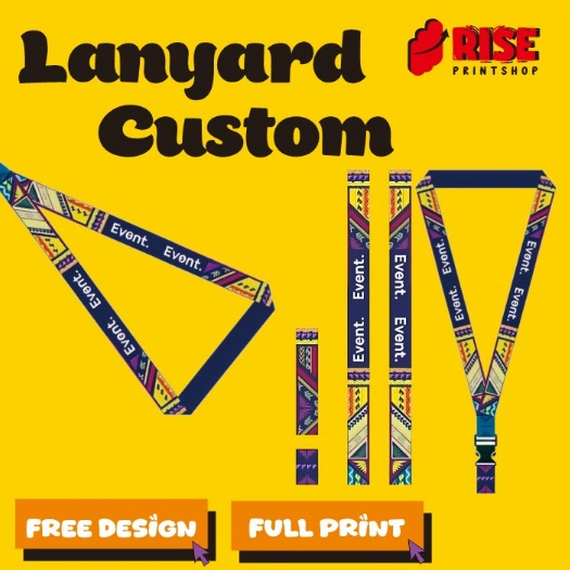 

TALI LANYARD CUSTOM GANTUNGAN ID CARD FULL PRINTING 2CM