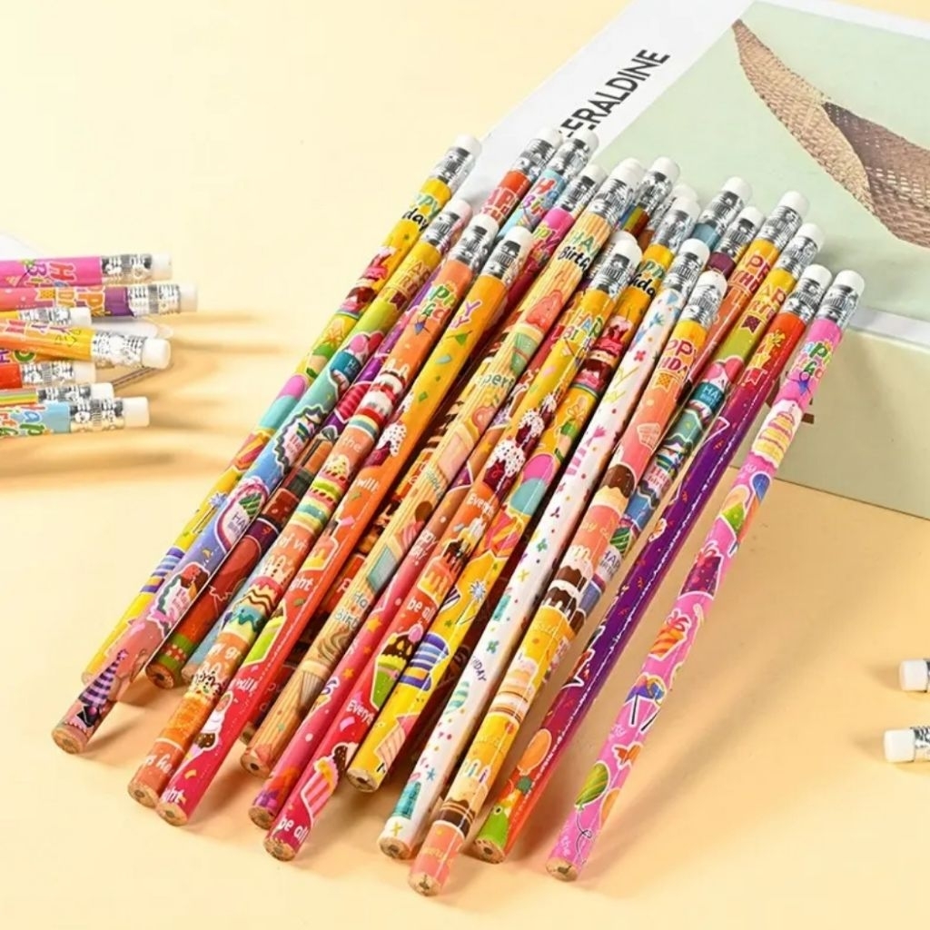 

Pensil HB Karakter Lucu Anak – Varian 25 / 50 Pcs | Pensil Sekolah dengan Penghapus