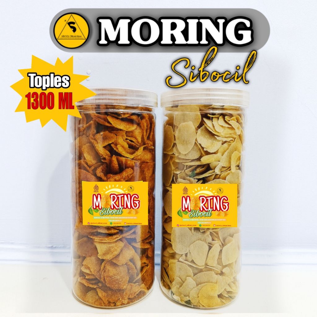 

MORING / MOLRING Sibocil Toples 1200ml Keripik Pedas daun jeruk