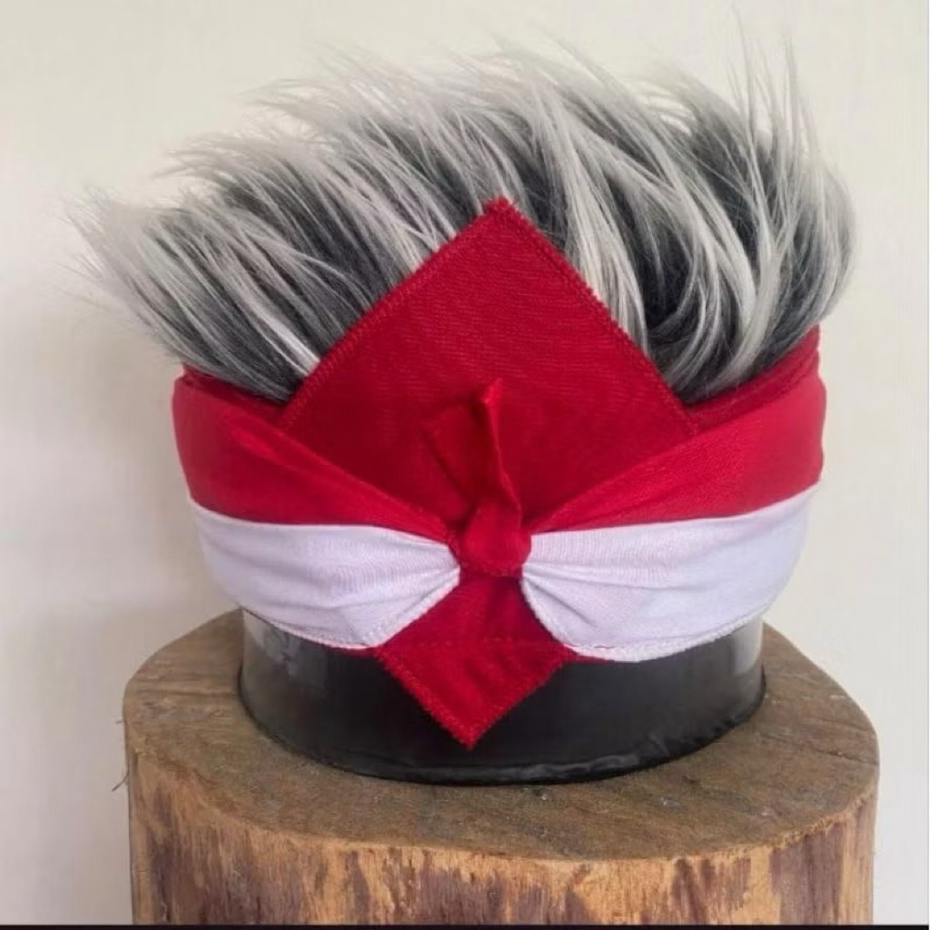blangkon merah putih | udeng merah putih | udeng jawa | udeng rambut palsu | udeng rambut premium |