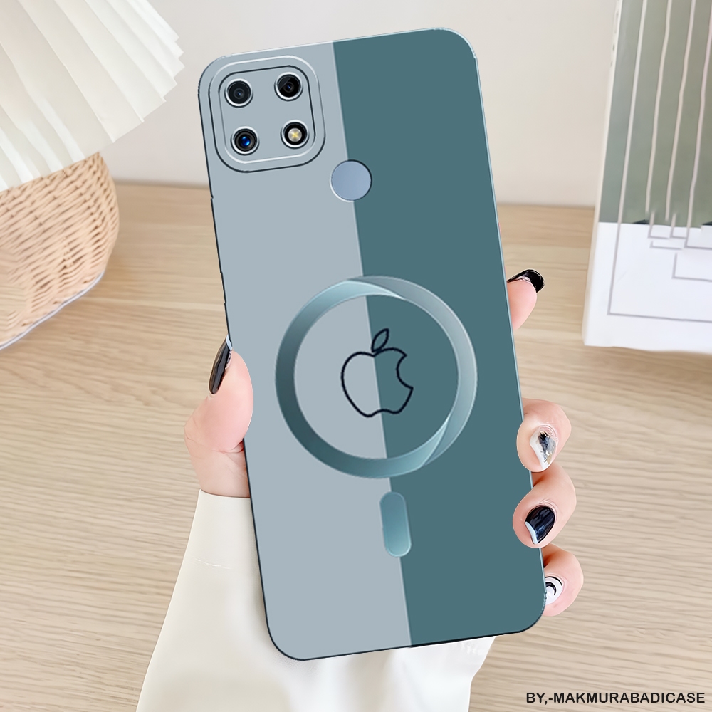 Softcase Realme C25 C12 C15 C11 2020/2021 C20 Casing Ponsel Motif Magsafe Iphone Case Silikon Hp