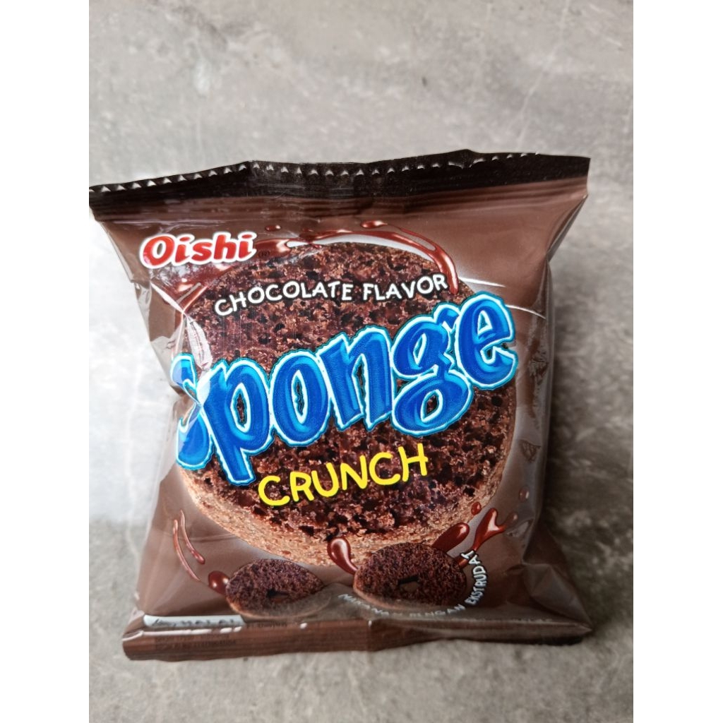 

Sponge crunch oishi coklat dan strawberry renceng isi 10 pcs