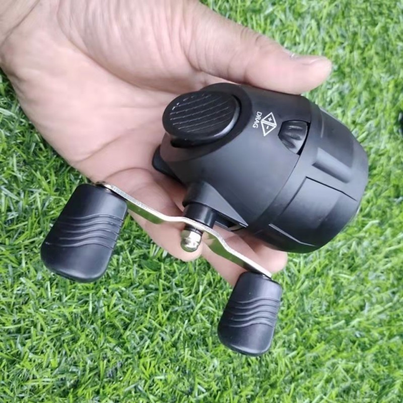 Gulungan Reel Ketapel-Ikan Paser Panah Mancing-Ikan Reel Ketapel Slingshot Alat Pancing Outdoor