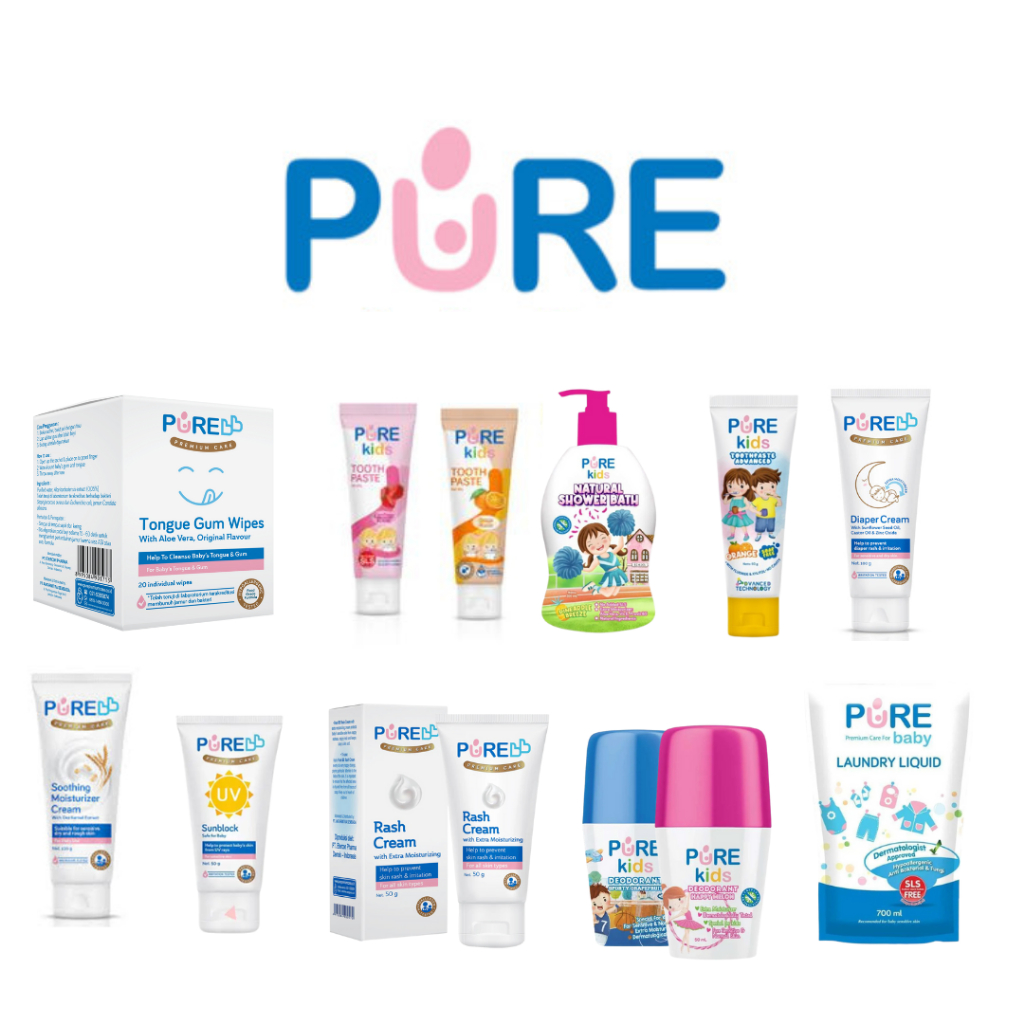 DISKON PALING MURAH PURE BABY CREAM / PURE KIDS DEODORANT / PURE BABY TONGUE / PURE BABY TOOTH PASTE