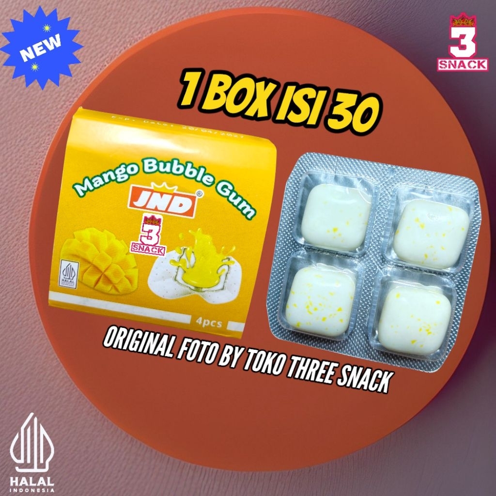 

bGF PERMEN VIRAL JND BUBBLE GUM RASA STRAWBERRY & MANGGA ISI 30