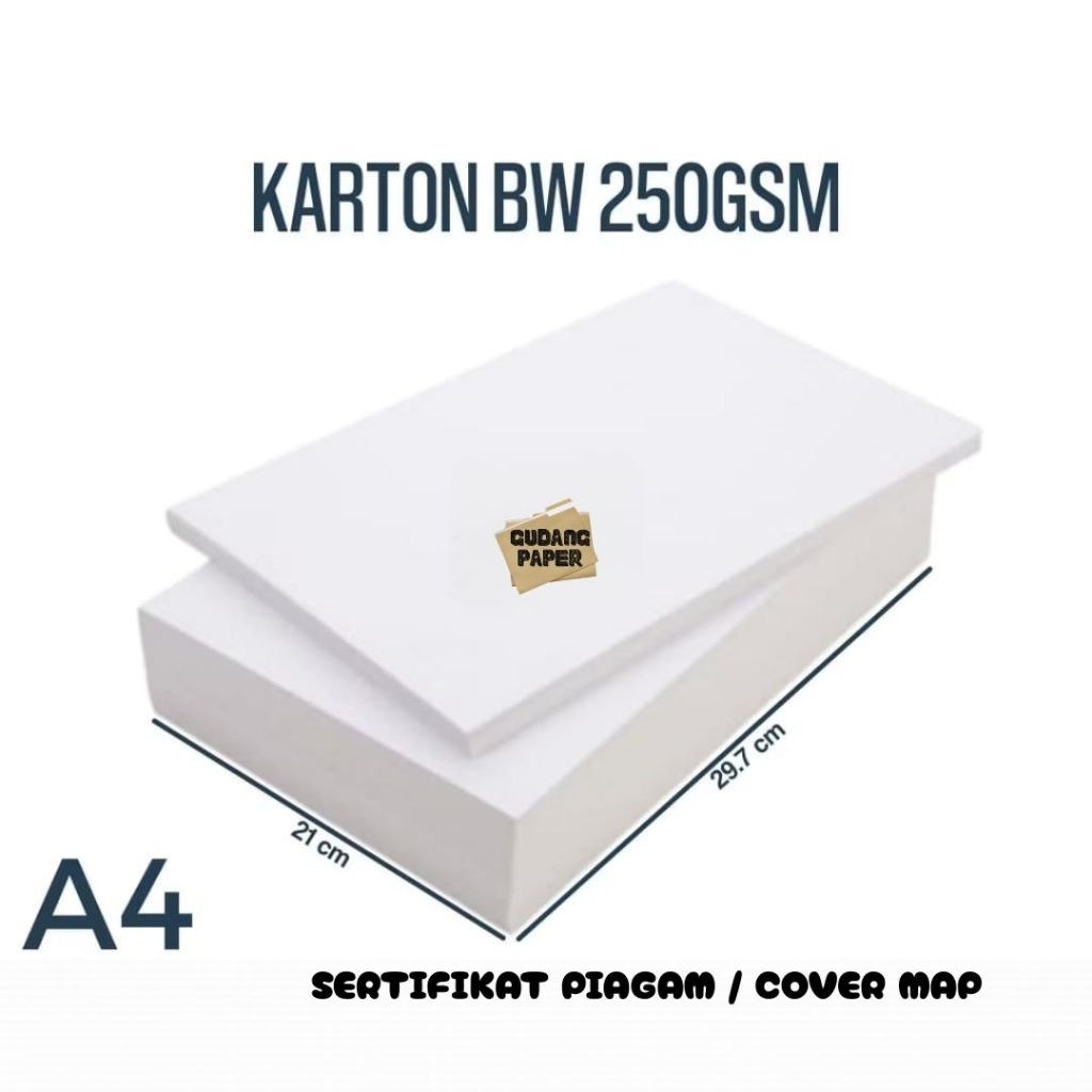 

Kertas BW 250gsm A4 isi 500 lembar / Kertas Karton BW