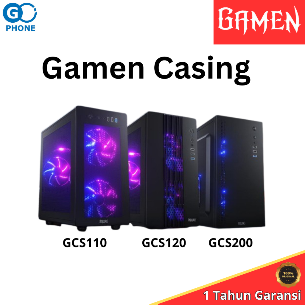 GAMEN GCS110/120/200 Gaming Computer Case  Gaming Computer Case Tempered Glass