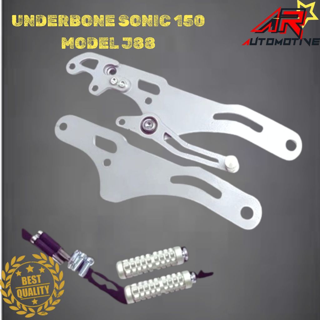 Footstep Underbone Sonic 150R Model SJ88 Bahan Plat Besi 8mm Cutting CNC PNP Sonic 150 R / GTR 150 R