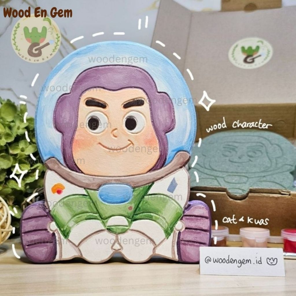 

DIY Painting Kit Wood Character Mewarnai Melukis Hampers Souvenir Kayu Lucu Karakter Buzz Disney