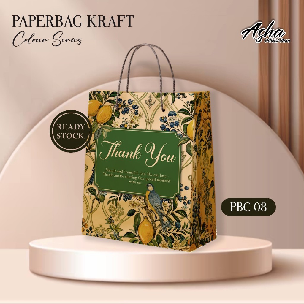 

(12 PCS) PAPER BAG MOTIF KRAFT COKLAT READY STOCK PAKET LUSINAN - TAS SOUVENIR PERNIKAHAN PBC 08