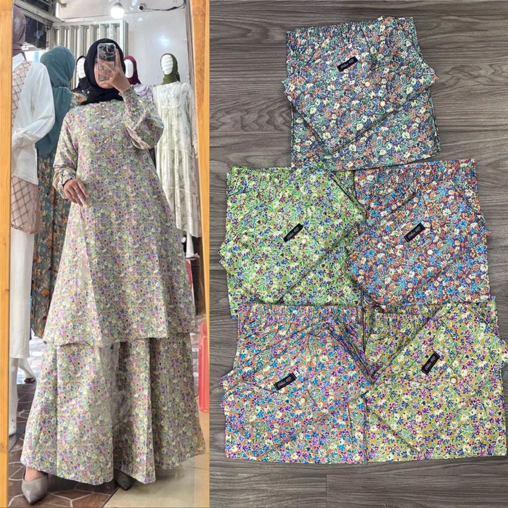 SETELAN KULOT TOYOBO | SET TUNIK | GROSIR MEDAN | BAJU MEDAN | BAJU KULOT MALAYSIA