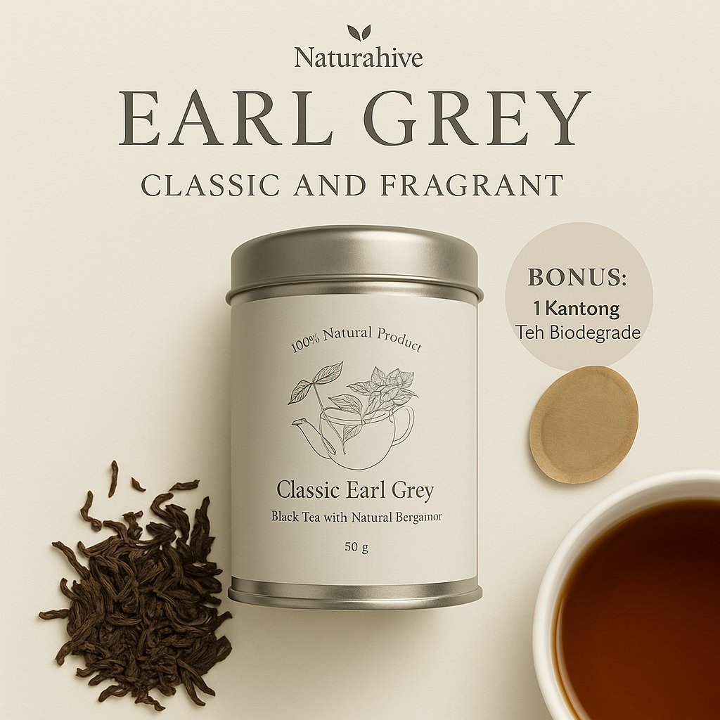 

Naturahive Premium Earl Grey Tea / Teh Earl Grey – Teh Hitam Wangi Bergamot