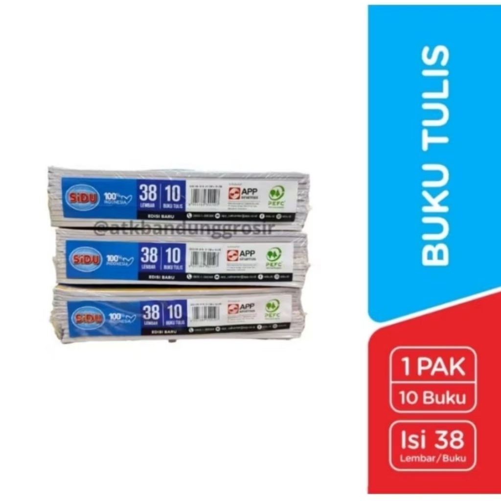 

buku tulis sidu 38 lembar buku sekolah isi 10 perpack