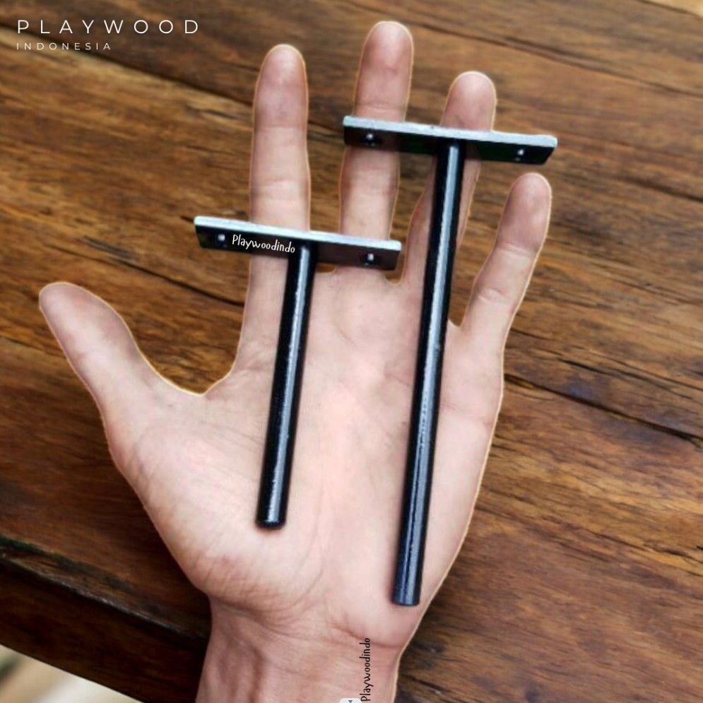 Besi penyangga rak dinding melayang - bracket penahan ambalan melayang