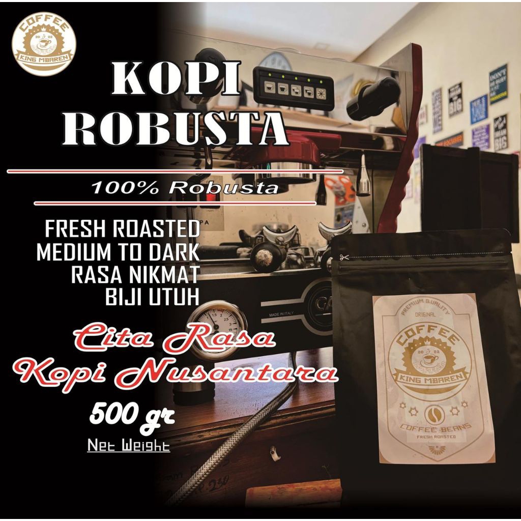 

BIJI KOPI ROBUSTA 100% ASLI [500gr]