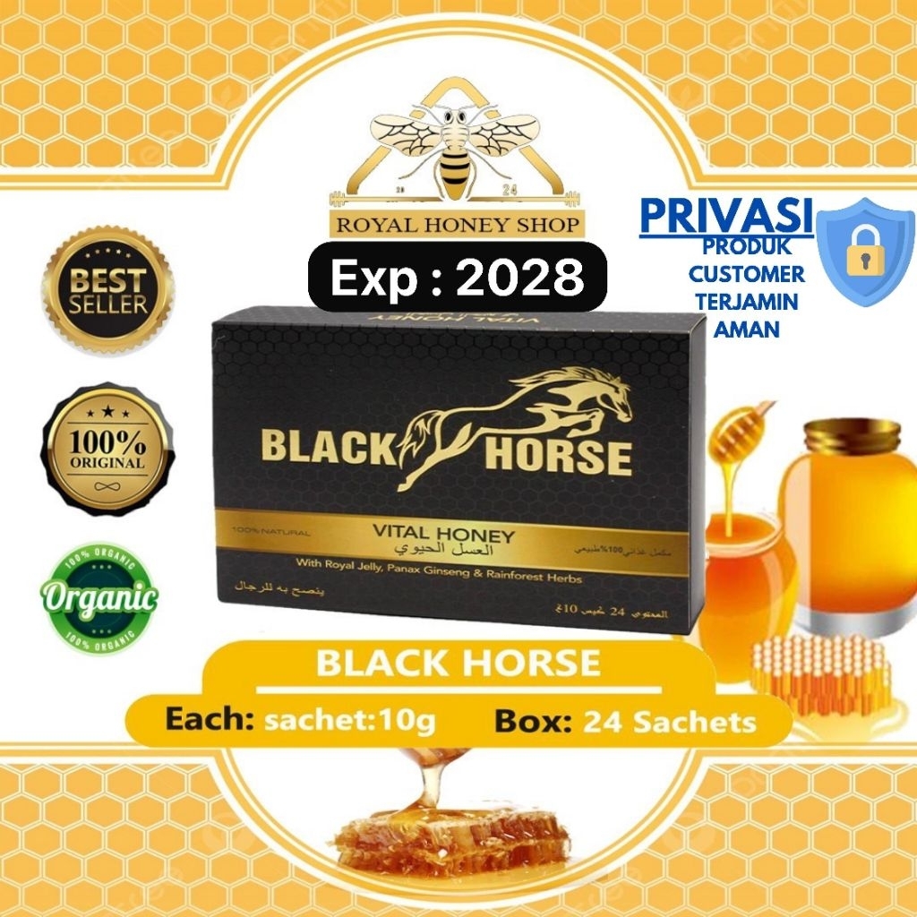 

Black horse Vital Honey Original 1 Box= 2024 Sachet EXP2029