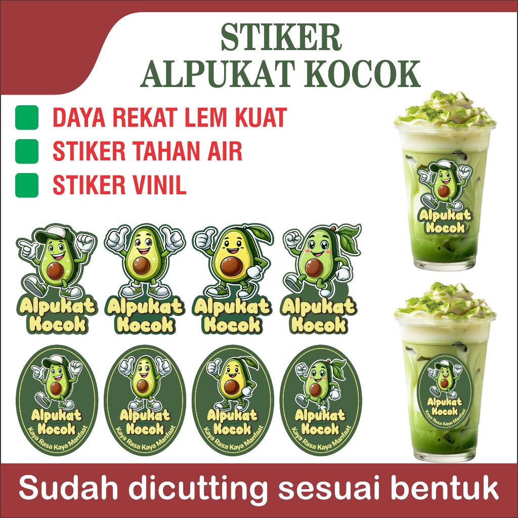 

STIKER GELAS CUP MINUMAN ALPUKAT KOCOK STIKER LABEL MINUMAN
