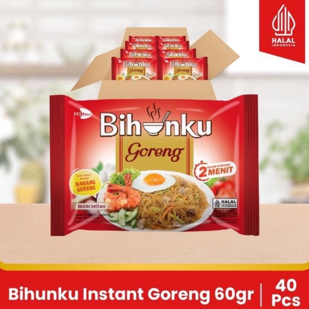 

Bihunku Bihun Instan Rasa Mie Goreng Special 60 Gram [ 1 Dus - 40 Bks ]